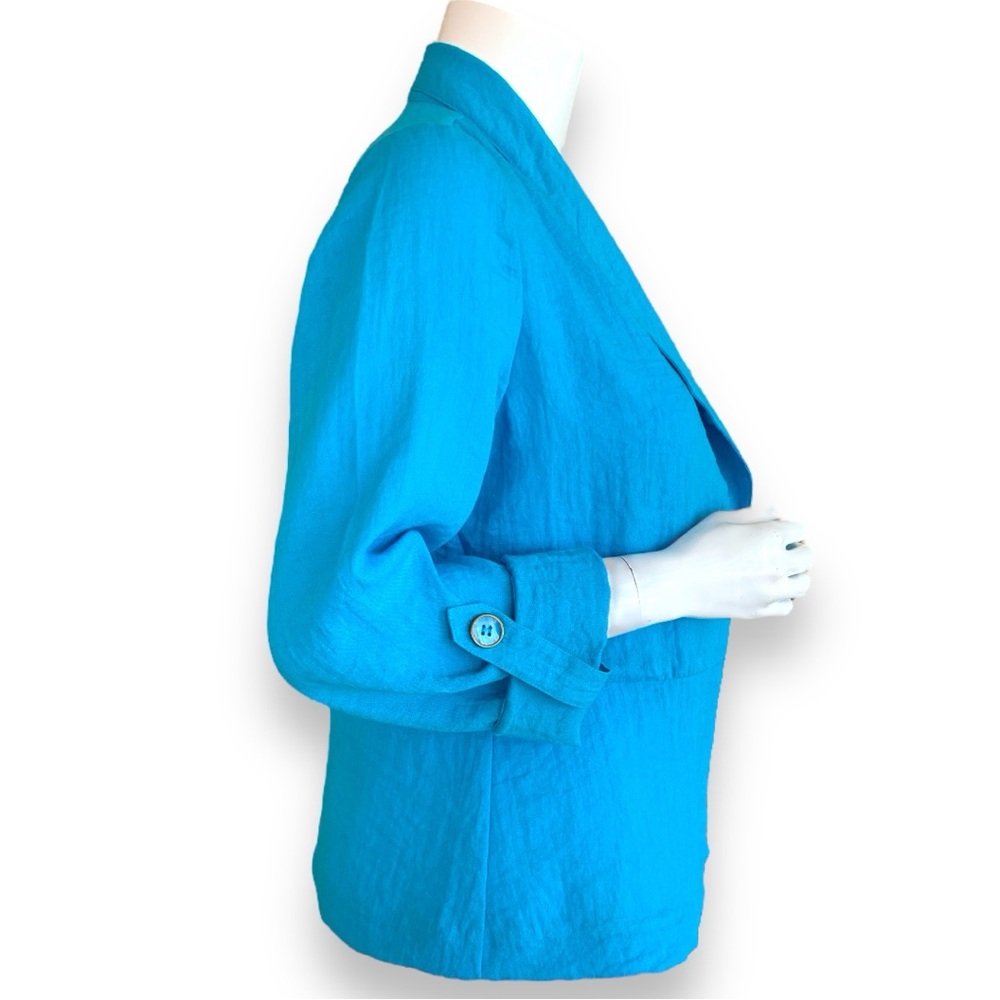 Chicos Easter Egg Blue Unstructured Crinkled Jack… - image 4